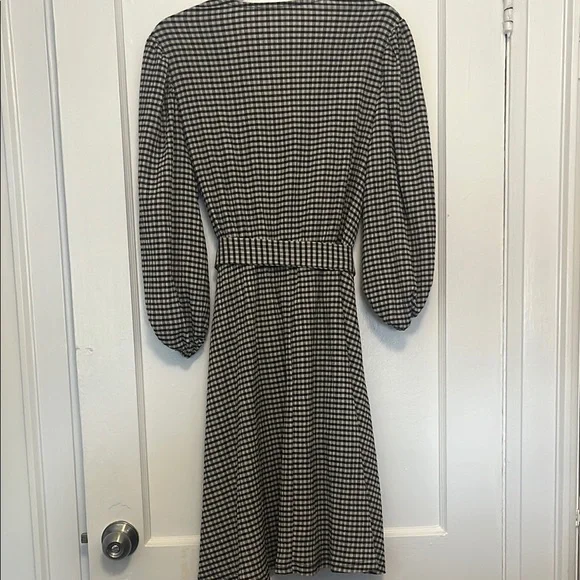 Selected /Femme Black and White Gingham Dress - Picture 7 of 8